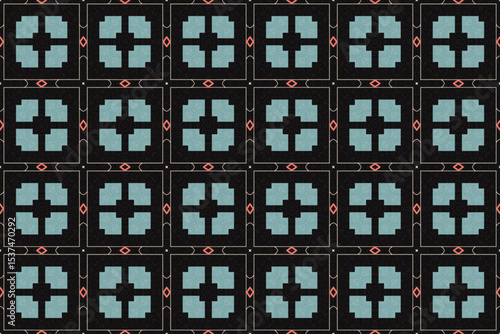 Seamless Fashion Shape Texture Digital Graphic Symmetric Geometric Fabric Wallpaper Visual Template Perspective Endless Interior Background Cloth Decoration Textile Art Tile Design Luxury Pattern.