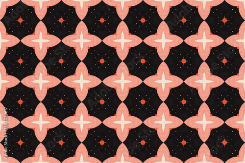 Seamless Fashion Shape Texture Digital Graphic Symmetric Geometric Fabric Wallpaper Visual Template Perspective Endless Interior Background Cloth Decoration Textile Art Tile Design Luxury Pattern.