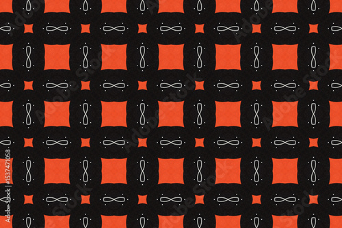 Seamless Fashion Shape Texture Digital Graphic Symmetric Geometric Fabric Wallpaper Visual Template Perspective Endless Interior Background Cloth Decoration Textile Art Tile Design Luxury Pattern.