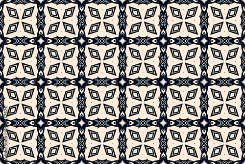 Seamless Fashion Shape Texture Digital Graphic Symmetric Geometric Fabric Wallpaper Visual Template Perspective Endless Interior Background Cloth Decoration Textile Art Tile Design Luxury Pattern.