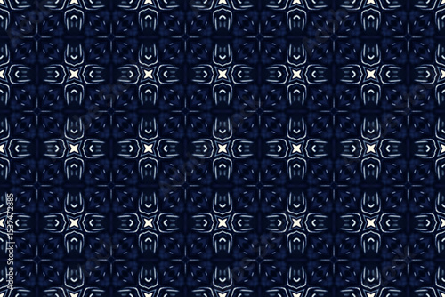 Seamless Fashion Shape Texture Digital Graphic Symmetric Geometric Fabric Wallpaper Visual Template Perspective Endless Interior Background Cloth Decoration Textile Art Tile Design Luxury Pattern.