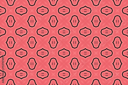 Seamless Fashion Shape Texture Digital Graphic Symmetric Geometric Fabric Wallpaper Visual Template Perspective Endless Interior Background Cloth Decoration Textile Art Tile Design Luxury Pattern.