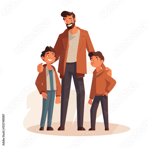 Professional Vector Illustration of a Father - Ideal for Family-oriented Designs