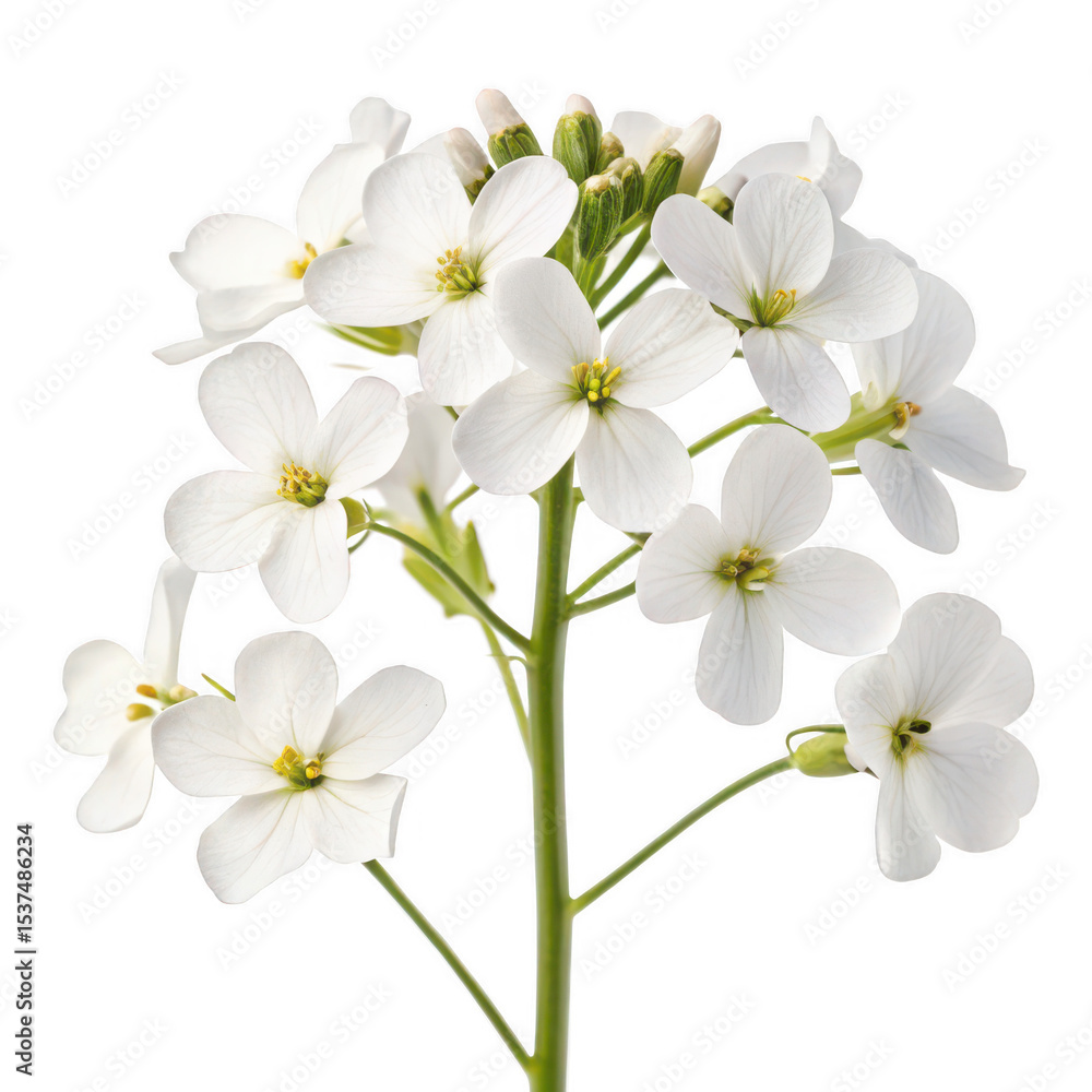 Fototapeta premium Dame�s rocket flower png purple wildflower bloom png fragrant garden plant png tall spring flower png ornamental bloom png transparent background image