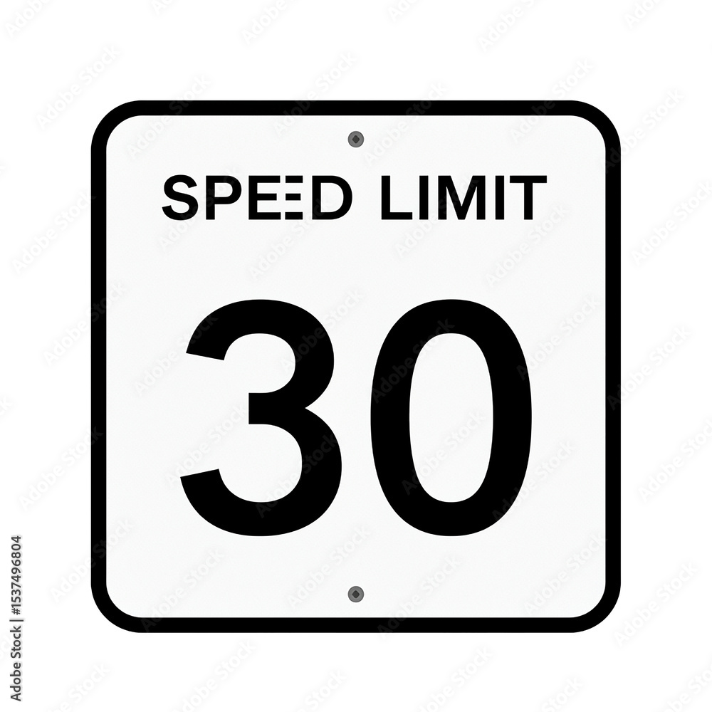 Speed Limit 30 Traffic Sign Speed Limit 30 Traffic Sign