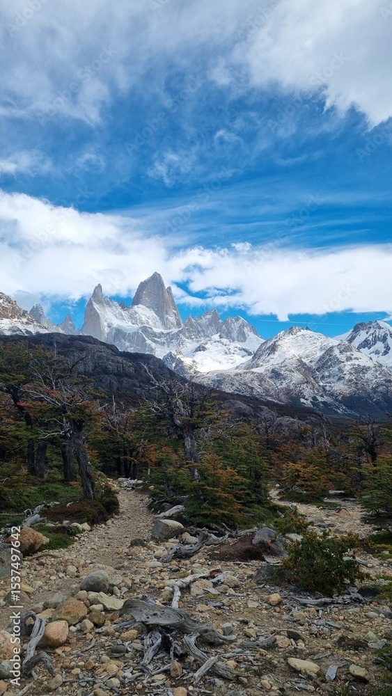Fototapeta premium Panoramic View of Fitz Roy, El Chalten, Argentina