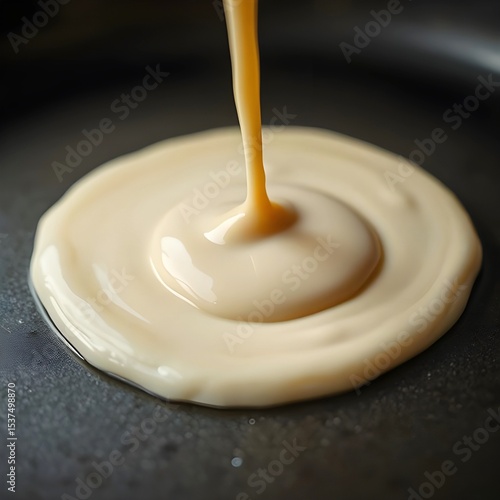 Wallpaper Mural A slow-motion shot of pancake batter pouring onto a hot griddle. Torontodigital.ca