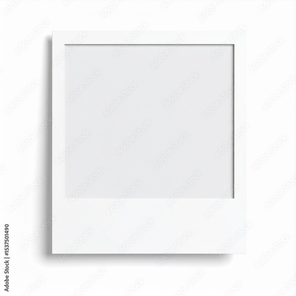 Blank White Instant Photo Frame Mockup Blank White Instant Photo Frame Mockup