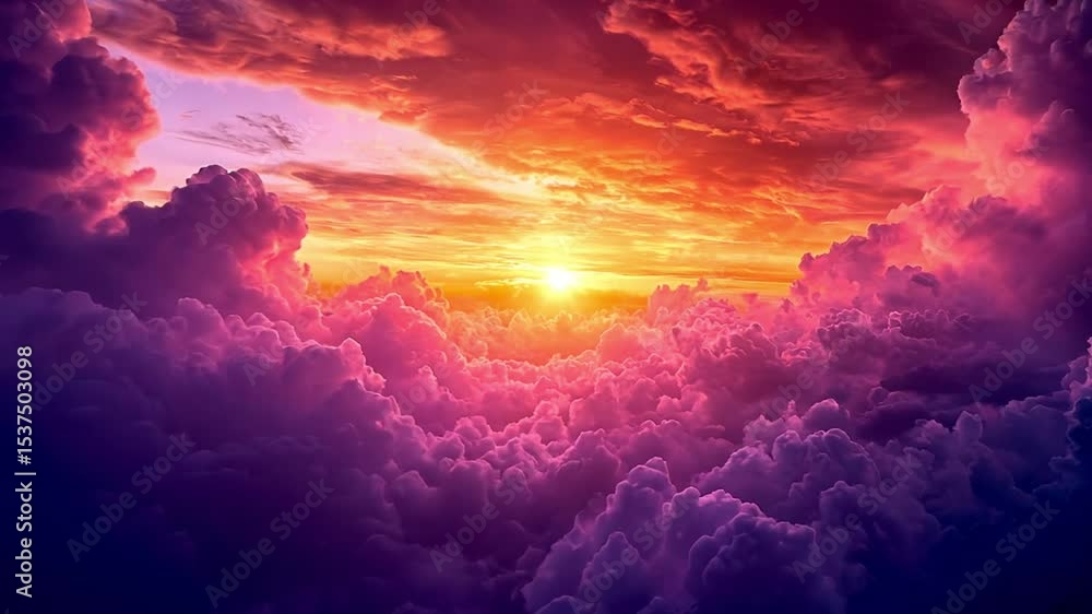 Heavenly Sunset: A Breathtaking View Above the Clouds Heavenly Sunset: A Breathtaking View Above the Clouds