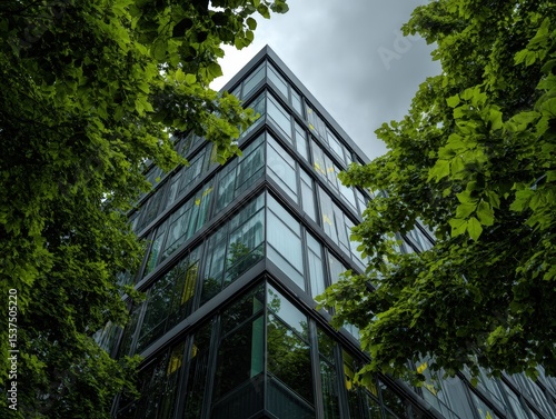 Modern glass building frame...