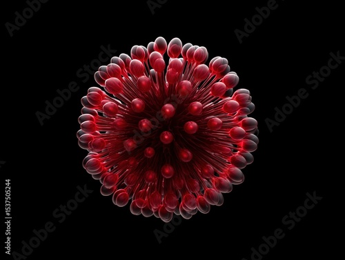 Red spherical structure res...