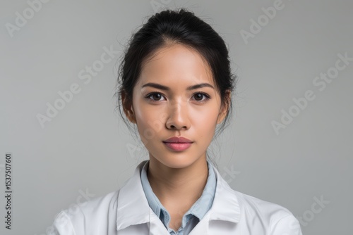 Young woman with dark hair ...