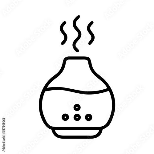 Aromatherapy diffuser illustration with steam and liquid concept of transparent background  
