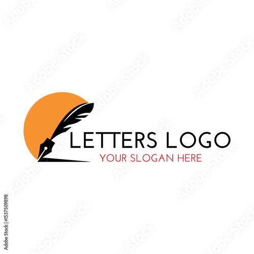 letters writing logo design vector	
