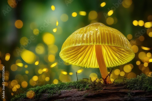 Wallpaper Mural A mystical forest aglow with luminescent mushrooms and fireflies at sundown transforms the landscape Torontodigital.ca