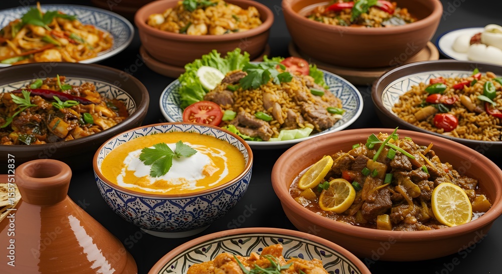 Cultural food presentation in artisan serving bowls
Cultural food presentation in artisan serving bowls
