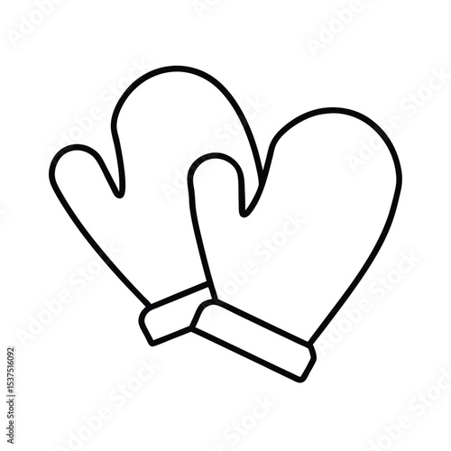 A pair of cozy winter mittens high resolution vector illustration for apparel crafts and winter designs