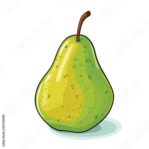 Fresh Pear Fruit Nature Icon Vector Illustration for Creative Designs