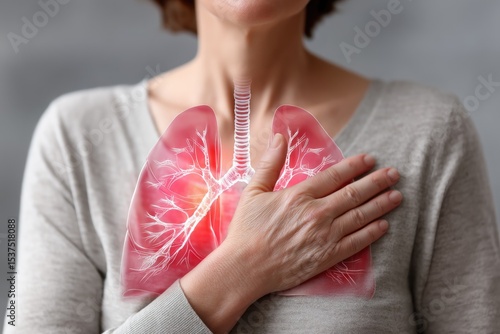 Lungs disease: respiratory struggle, chest ache, pulmonary discomfort, painful breathing, inflammation, oxygen deficiency, coughing issue, organ stress, air passage block, health problem.