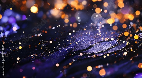 Vibrant Colors and Shimmering Particles Create an Enchanting Abstract Background