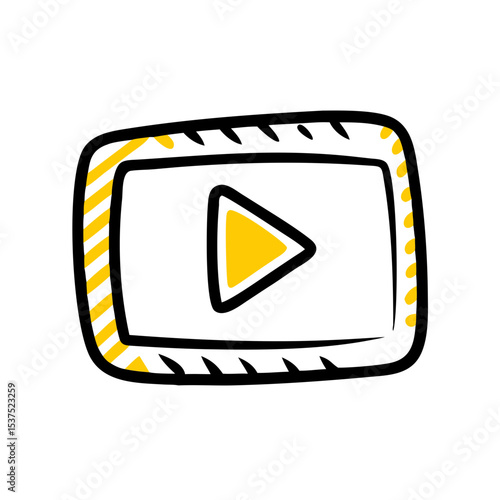 Media play button icon on transparent background for web and graphic design for Web and Graphic design