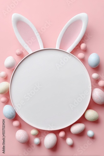 Create Cheerful Decorations With a Bunny Themed Plate and Pastel Colored Eggs...