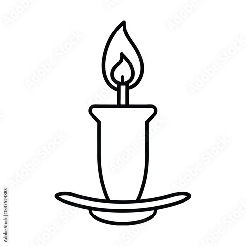 Elegant candle in holder high resolution vector illustration for home decor holiday designs and romantic themes