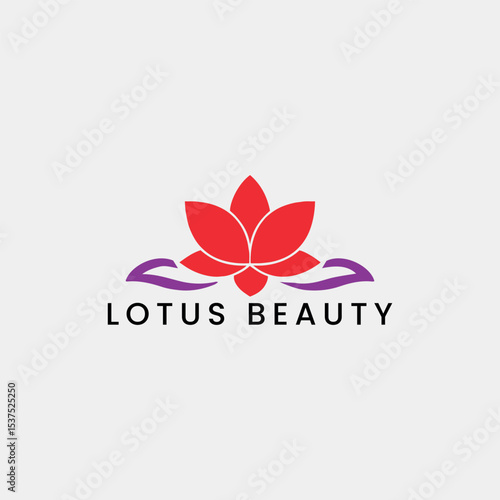 lotus health wellness yoga logo design vector