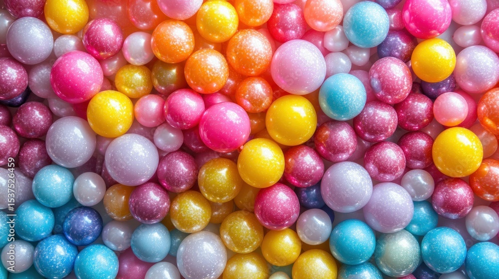 Obraz premium Colorful, shiny, round balls densely packed