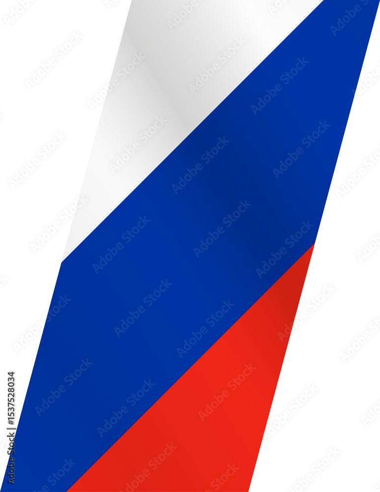 Naklejka premium Stylized flag of Russia