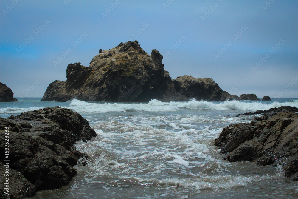 Obraz premium waves on the beach