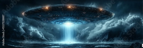 Majestic Ocean Waves Undulating Under a Bright Blue Sky with Airborne Transport and Scenic Views