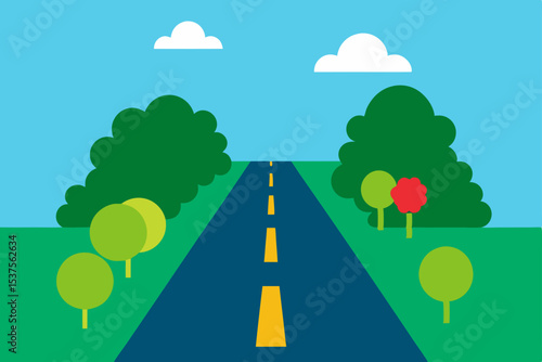 Scenic Road Trip Open Road Ahead, Journey, Adventure, Destination