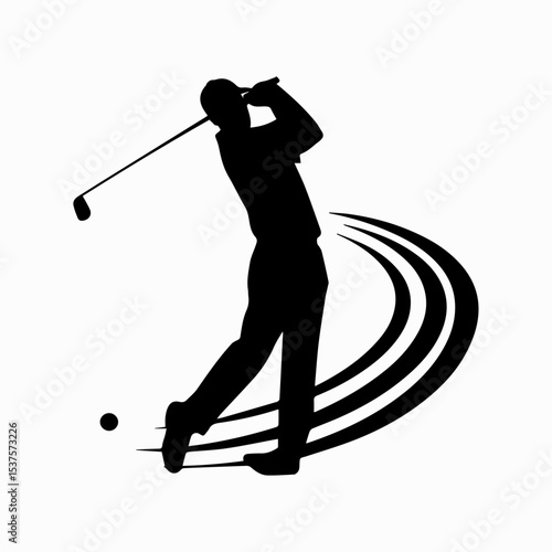 golf player silhouette