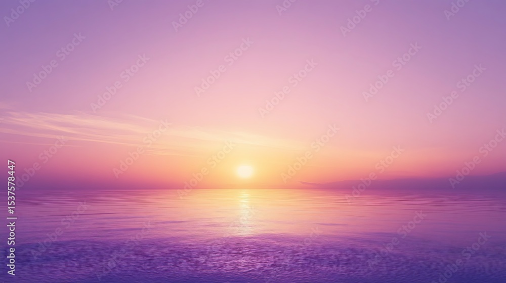 Naklejka premium Soft purple sunset gradient, capturing a summer's end, PPT background (2)