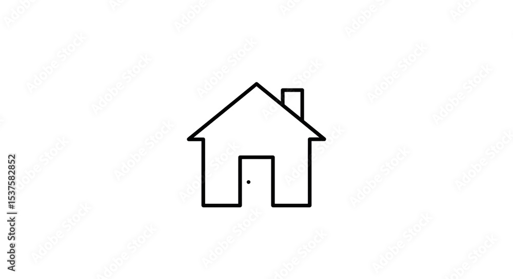 House Outline Simple Design Home Icon Symbol Real Estate Architecture Dwelling Residence Family Safe House Outline Simple Design Home Icon Symbol Real Estate Architecture Dwelling Residence Family Safe