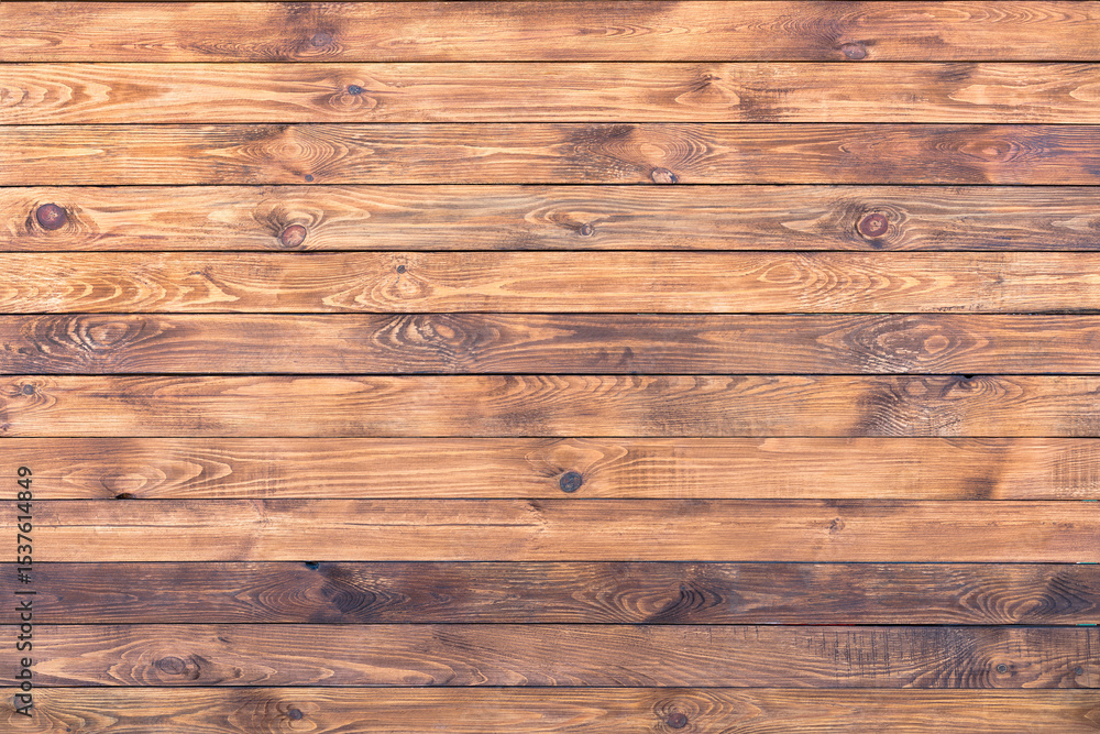 Naklejka premium Wood slats, timber battens wall pattern surface texture.