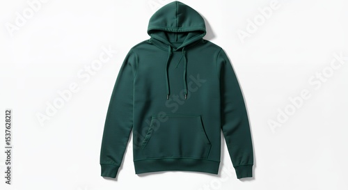 Deep teal hooded sweatshirt front view