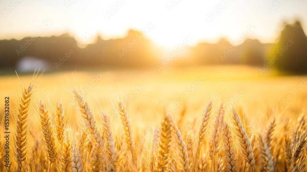 Golden wheat field at sunset. Golden wheat field at sunset.