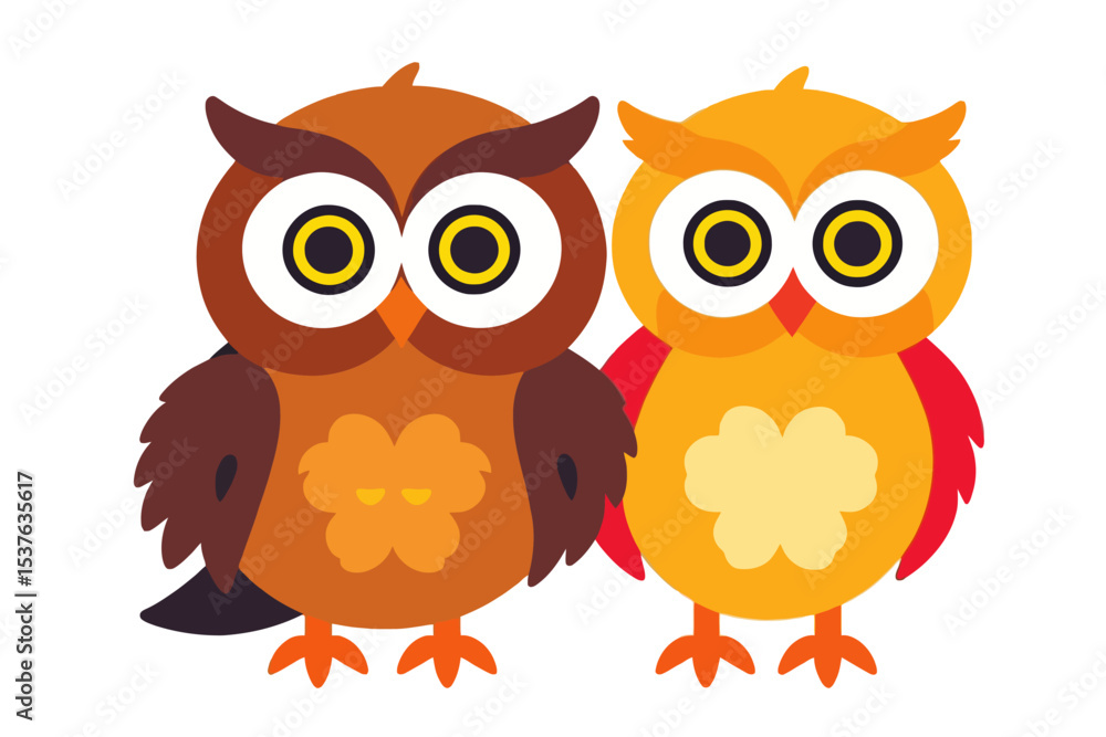 Cute Cartoon Owls Illustration- Whimsical Owl Characters for Kids- Colorful Owl Design- Perfect for Children's Books and Nursery Decor- Owl Art Print_ Cute Cartoon Owls Illustration- Whimsical Owl Characters for Kids- Colorful Owl Design- Perfect for Children's Books and Nursery Decor- Owl Art Print_