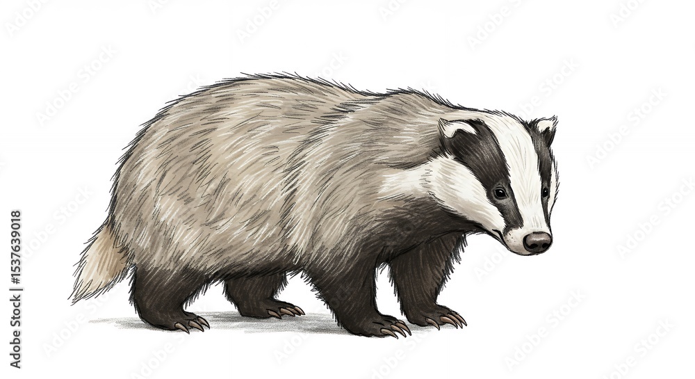 Obraz premium Badger illustration