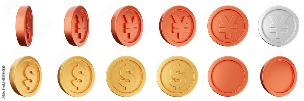 3d coin finance investment wealth payment income money dollar icon set bundle illustration 3d coin finance investment wealth payment income money dollar icon set bundle illustration