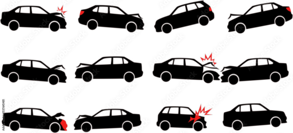 Crashed Cars vector Car accident icons set , vector set PNG clipart
Crashed Cars vector Car accident icons set , vector set PNG clipart