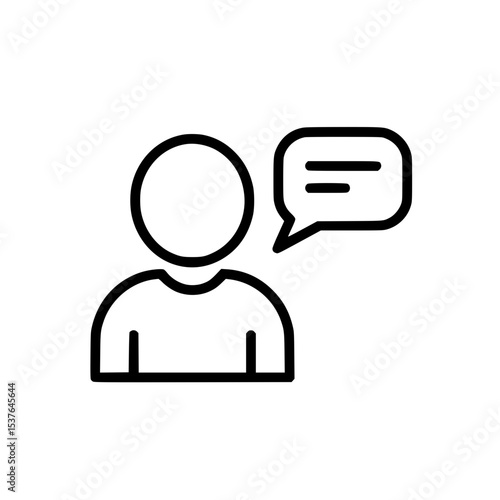 icon man with speech bubble