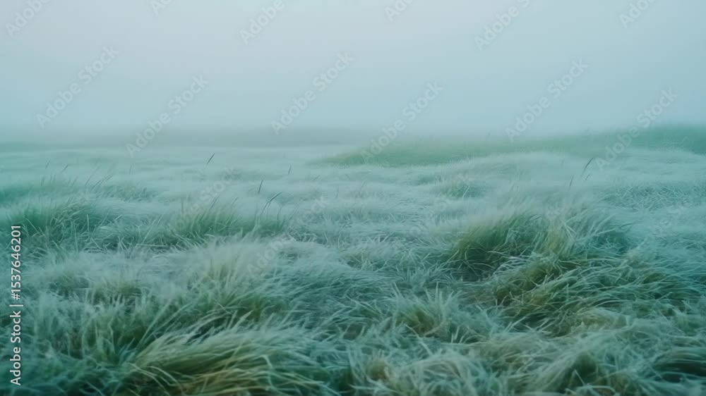 Tranquil Green Field Covered With Morning Mist and Fog
Tranquil Green Field Covered With Morning Mist and Fog