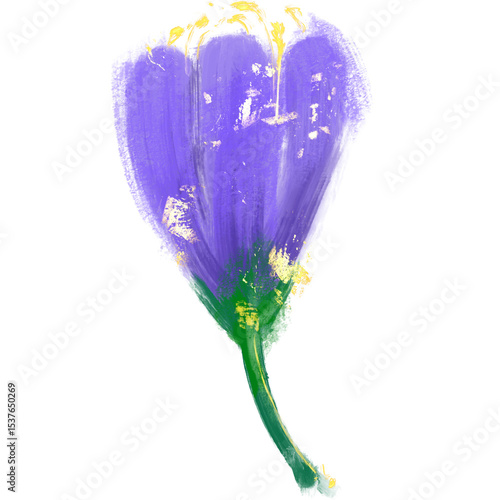 blue flower in a vase