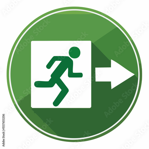 非常口マークの背景透過ベクターイラスト