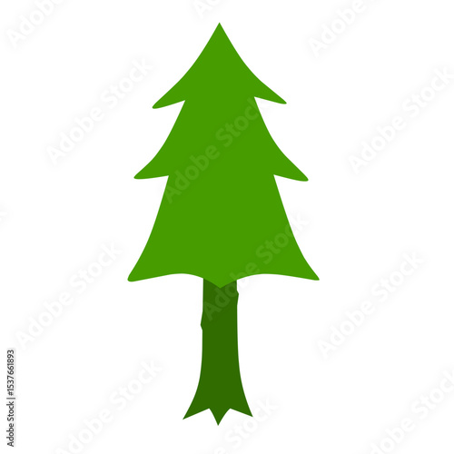 Simple vector illustration of a tree icon with a clean, minimal design. Ideal for nature, environment, forestry, or eco-friendly themed projects in digital and print media.