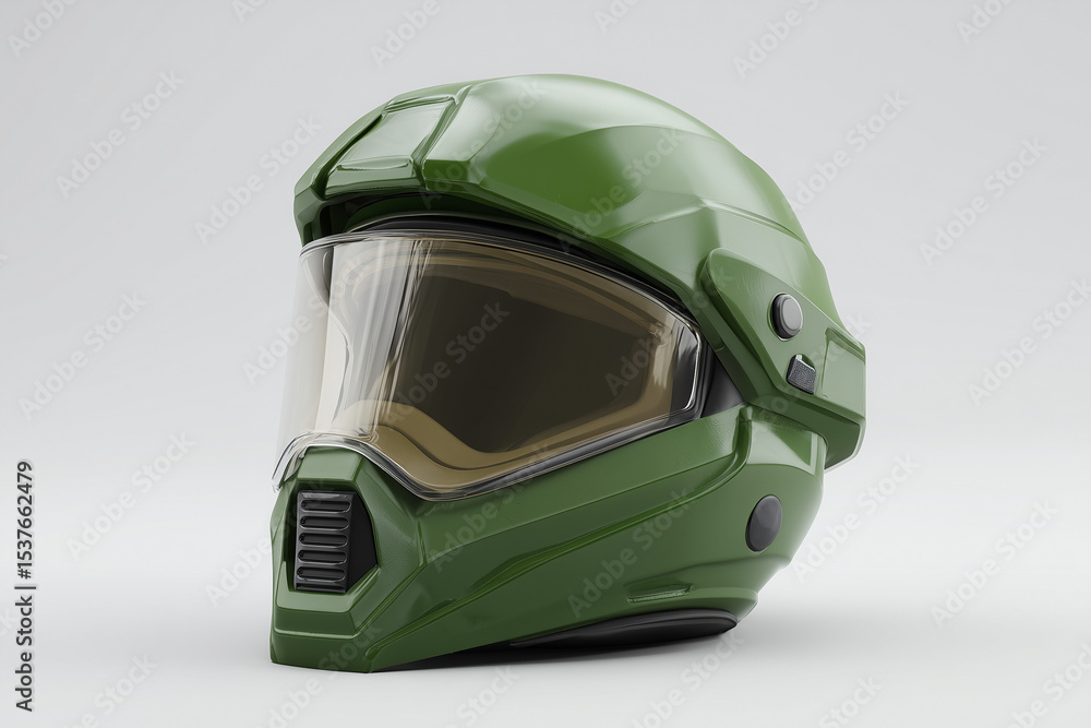 Fototapeta premium Modern Special Ops Helmet with Futuristic Design