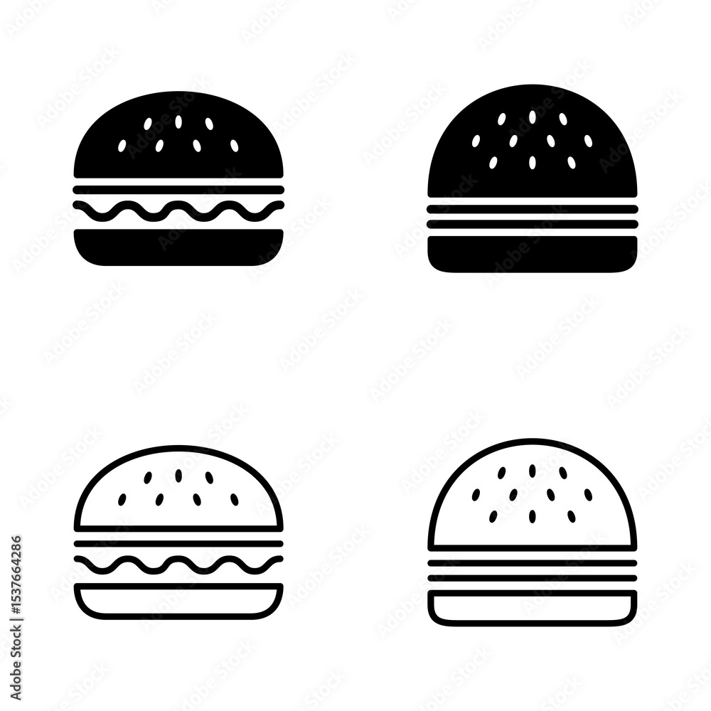 Fototapeta premium Burger icon vector. burger sign and symbol. hamburger